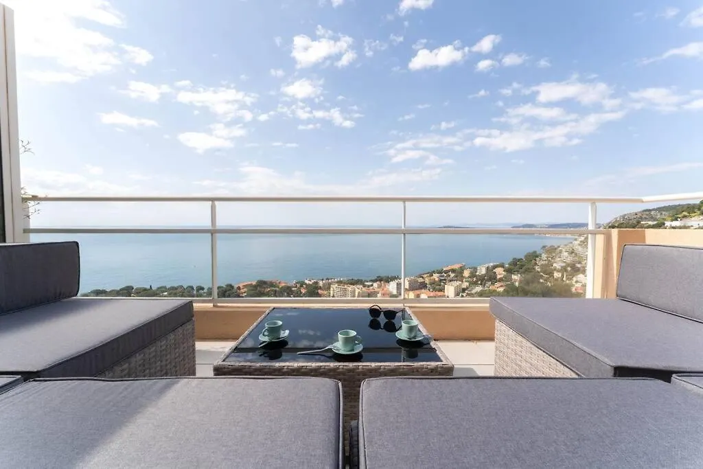 Magnifique Appartement Vue Mer, Piscine, Garage Cap-d'Ail Apartamento